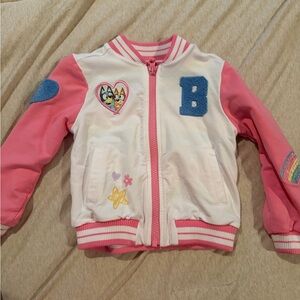 Little Sleepies Disney Bluey Pink and White Jacket